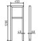 Lean-on hoop made of steel tube | Square tube, 60 x 40 mm | with cross bar | total width: 450 mm | hot-dip galvanized